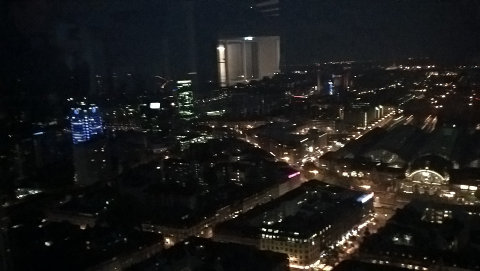 Frankfurt by night, center view