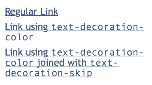 Using Text decoration color And Text decoration skip With Underlined Using Text decoration color And Text decoration skip With Underlined